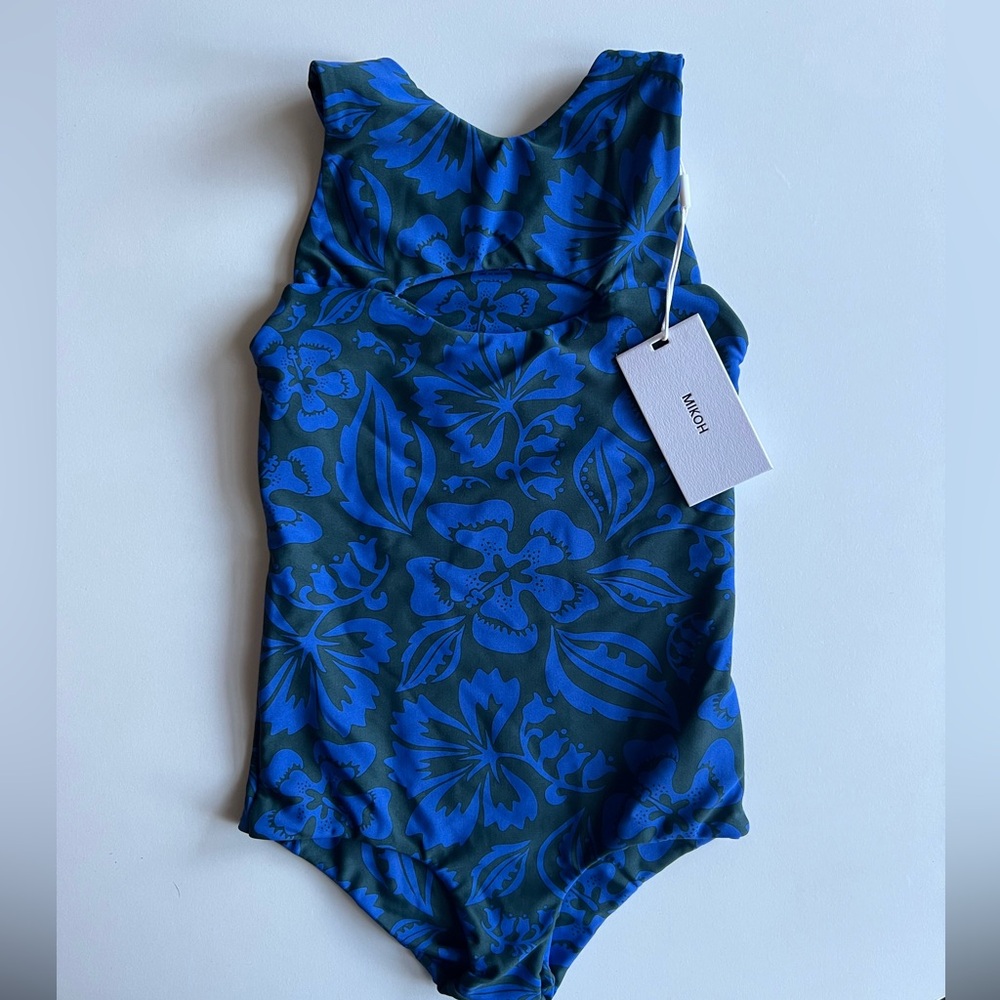 MIKOH MINI  Ke Iki Cut Out Sport One Piece in Luau Iris NWT